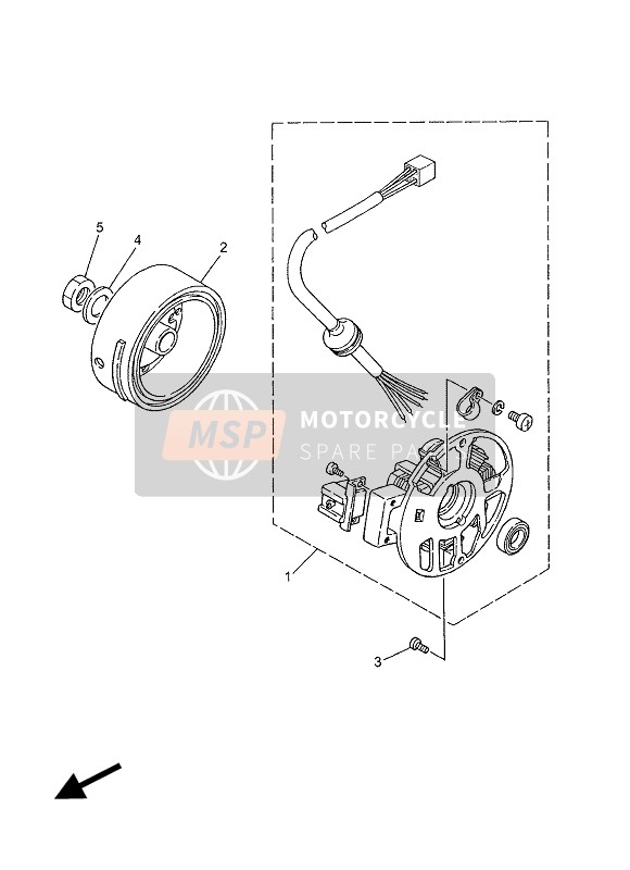 Yamaha CS50M JOG R MOFA 2012 Generador para un 2012 Yamaha CS50M JOG R MOFA